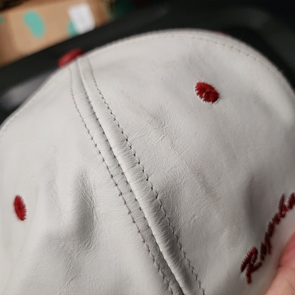 Modern Brand Arkansas Razorbacks Leather Snap-back Hat Cap OS One Size USA Made - Picture 8 of 12